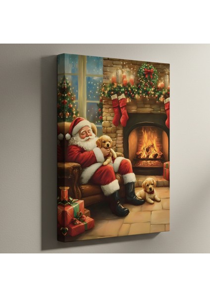 Noel Baba ve Yavruları Kış Şöleni Tablosu