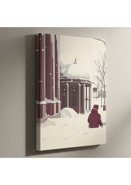 Kış Günü Karda Bekleyen Kişi Tablosu