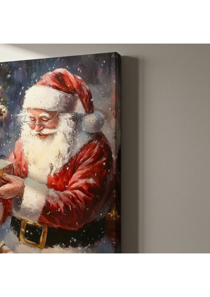 Noel Baba ve Hediyeleri Yağlıboya Tablosu indirimleri