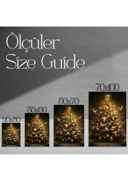 Altın Noel Ağacı ve Melekler Tablosu modelleri