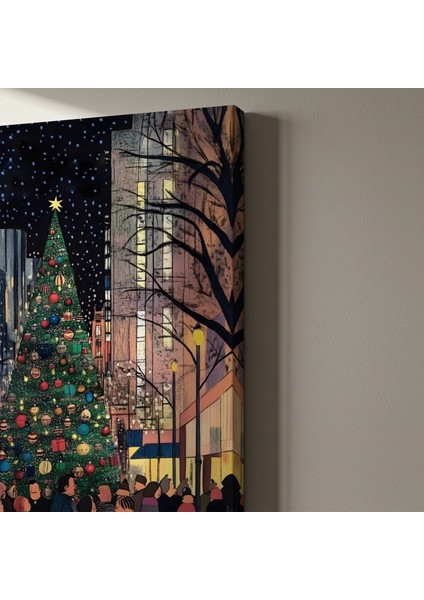 Şehirde Noel Kış Gecesi Tablosu indirimleri