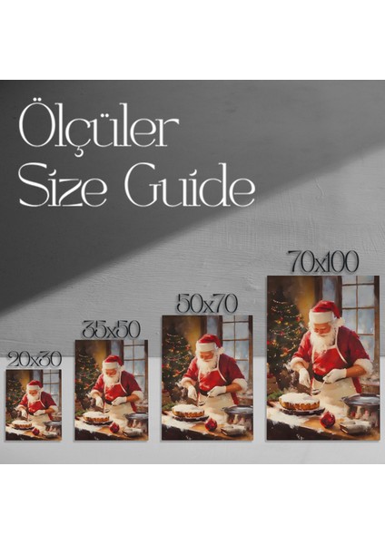 Noel Baba'nın Kış Pastası Tablosu modelleri