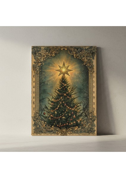 Büyülü Kış Gecesi Noel Ağacı Tablosu fiyatları