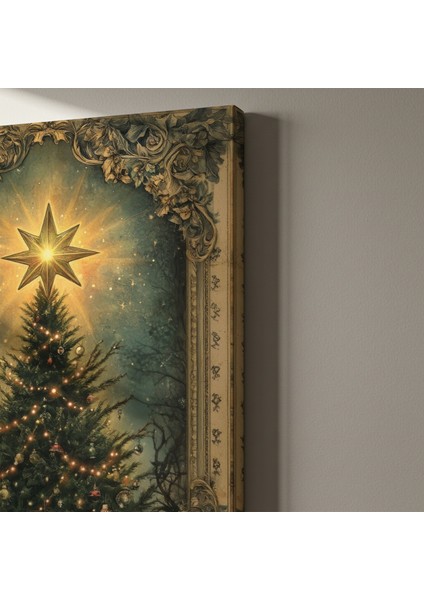 Büyülü Kış Gecesi Noel Ağacı Tablosu indirimleri