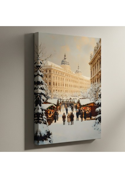 Büyülü Kış Pazarı Tablosu