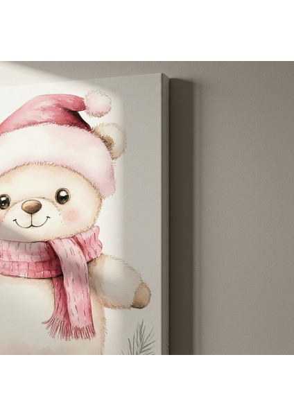 Sevimli Noel Ayısı Kış Temalı Suluboya Tablosu indirimleri