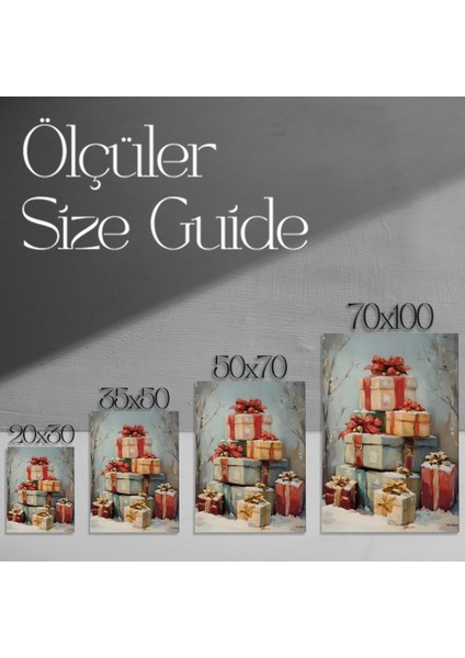 Kış Masalı Hediye Dağı Tablosu modelleri