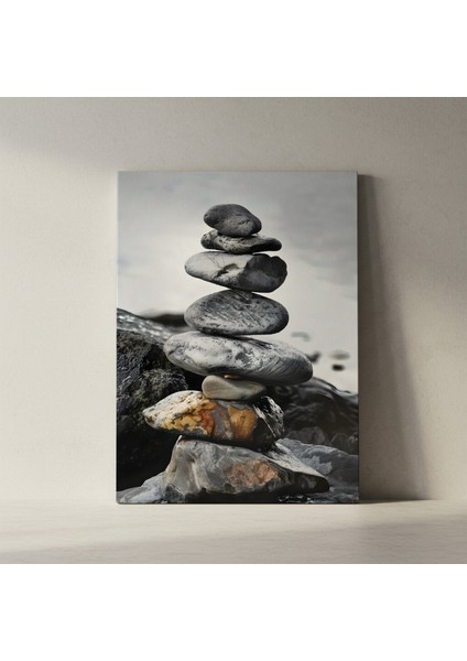 Plaj Taşları Denge Sanatı Tablosu fiyatları