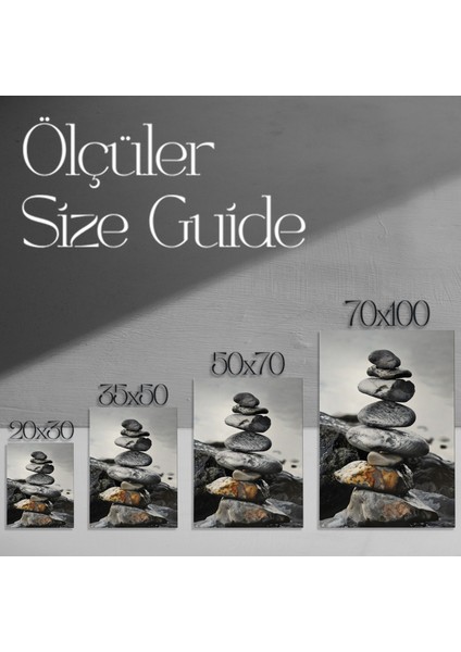 Plaj Taşları Denge Sanatı Tablosu modelleri