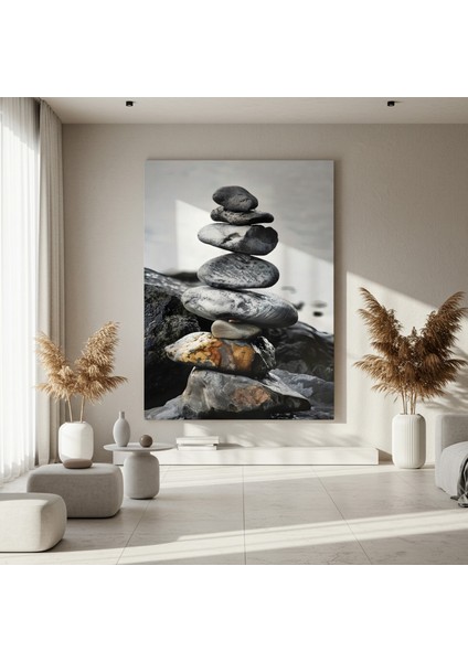 Plaj Taşları Denge Sanatı Tablosu fırsatları