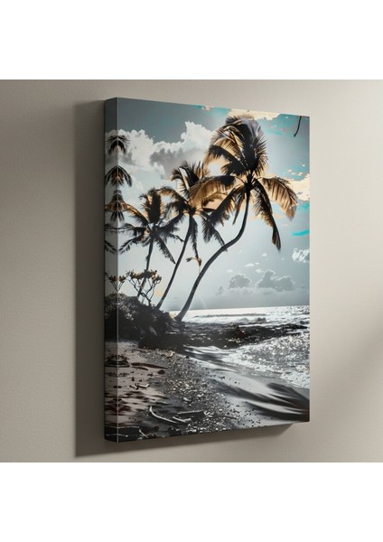 Plaj Manzarası Soyut Sanat Tablosu