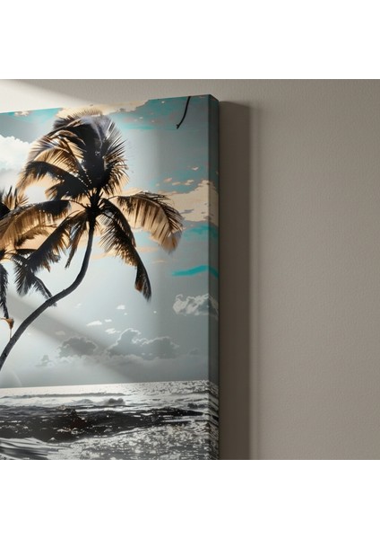 Plaj Manzarası Soyut Sanat Tablosu indirimleri