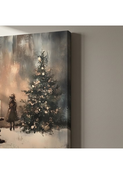 Kış Gecesi Kız ve Noel Ağacı Tablosu indirimleri