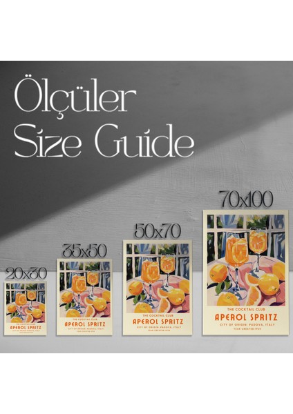 Aperol Spritz Illüstrasyon Tablosu modelleri
