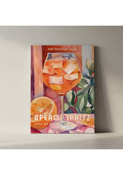 Aperol Spritz Akrilik Suluboya Tablosu fiyatları