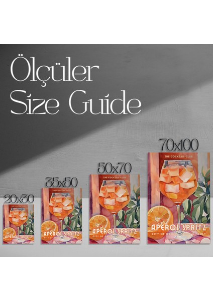 Aperol Spritz Akrilik Suluboya Tablosu modelleri