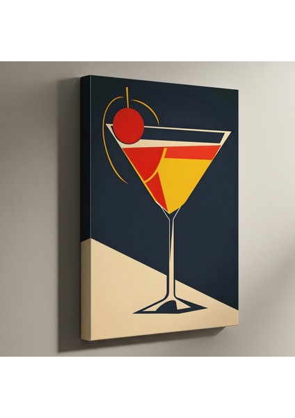 Soyut Kokteyl Illüstrasyonu Tablosu