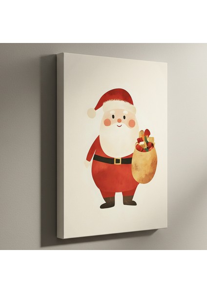 Sevimli Noel Baba Hediyeli Çanta Tablosu