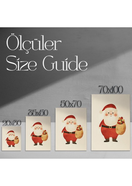 Sevimli Noel Baba Hediyeli Çanta Tablosu modelleri