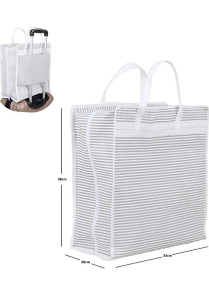 Çizgili Çok Amaçlı Valiz Üstü Seyahat ve Ayakkabı Düzenleyici Çanta – 38X33X20 cm modelleri