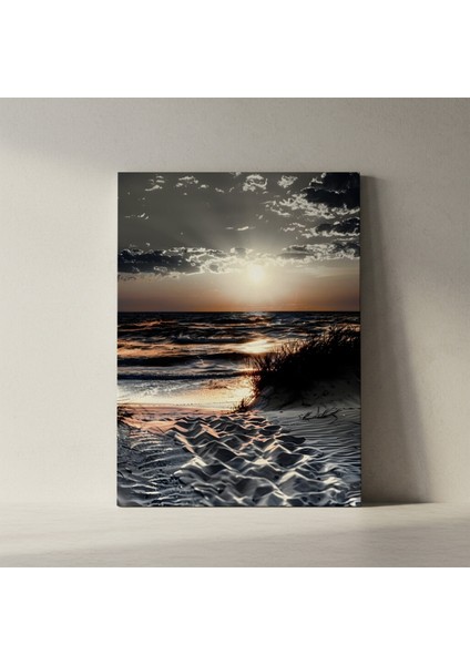 Güneş Batımı Plaj Manzarası Tablosu fiyatları