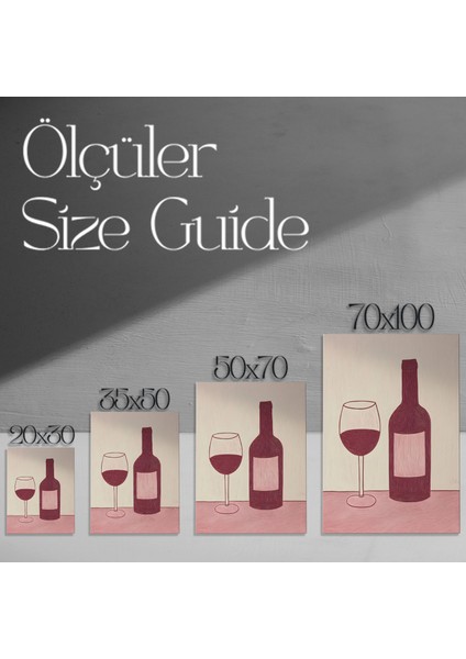 Şarap ve Kadeh Soyut Illüstrasyon Tablosu modelleri