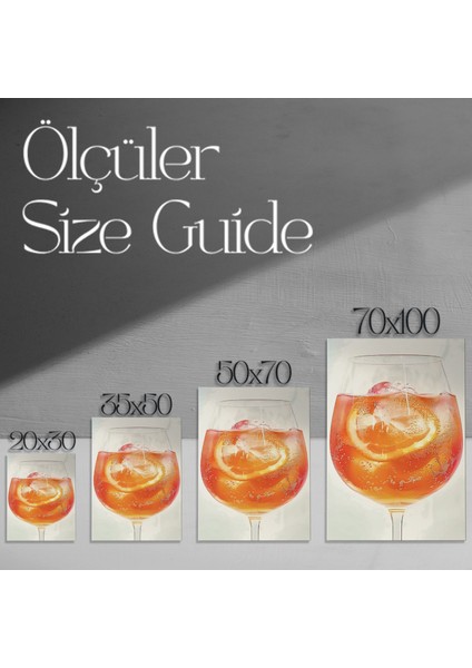 Aperol Spritz Kokteyli Illüstrasyon Tablosu modelleri