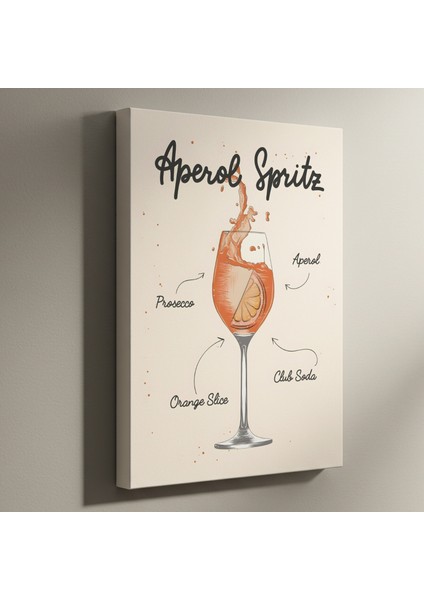 Aperol Spritz Kokteyli Illüstrasyon Tablosu