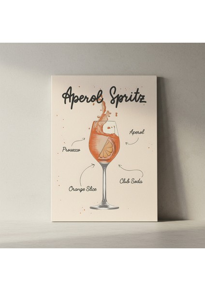 Aperol Spritz Kokteyli Illüstrasyon Tablosu fiyatları