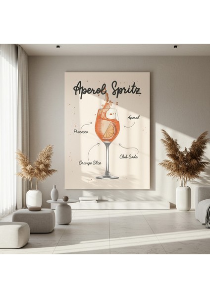 Aperol Spritz Kokteyli Illüstrasyon Tablosu fırsatları