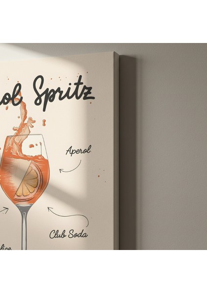 Aperol Spritz Kokteyli Illüstrasyon Tablosu indirimleri