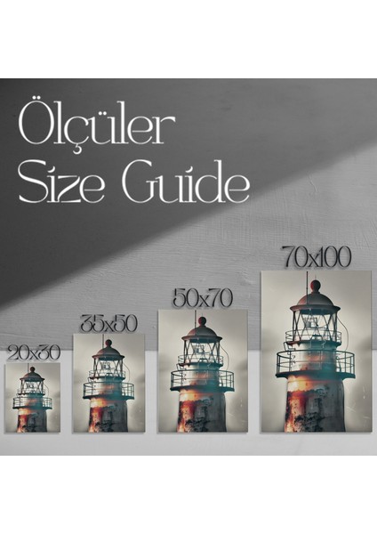 Paslı Deniz Feneri Sahil Manzarası Tablosu modelleri