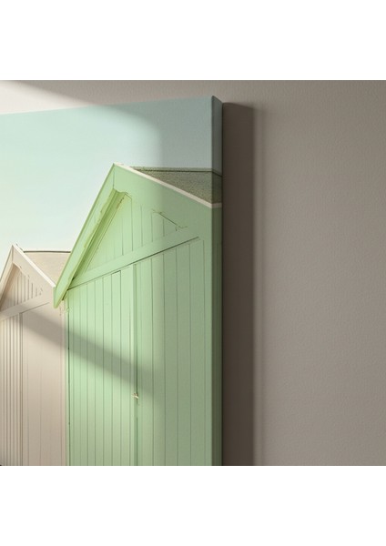 Pastel Renkli Yazlık Kulübeler Tablosu indirimleri