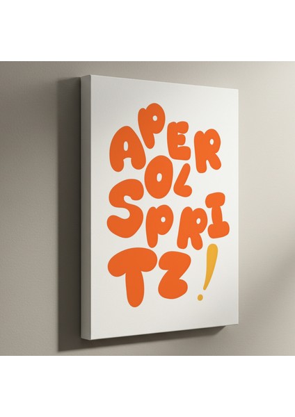 Aperol Spritz Yazı Tipi Duvar Sanatı Tablosu