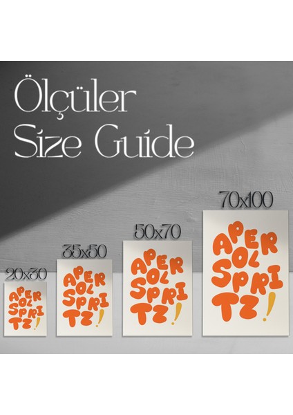 Aperol Spritz Yazı Tipi Duvar Sanatı Tablosu modelleri