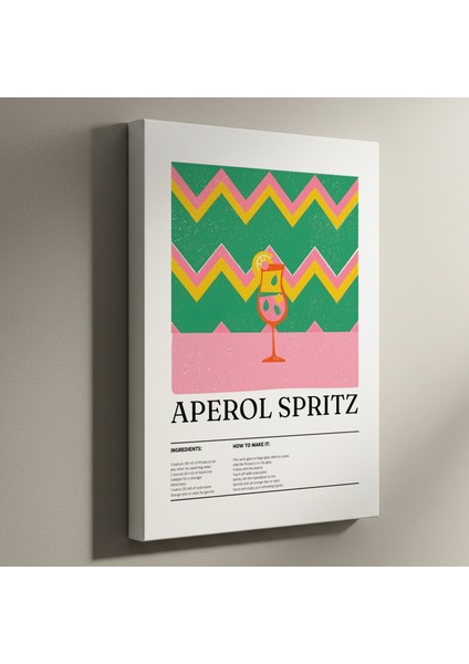 Aperol Spritz Kokteyli Tarzı Modern Illüstrasyon Tablosu