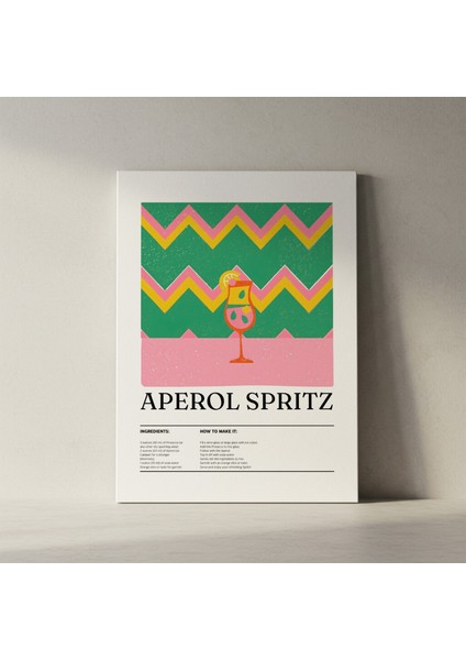 Aperol Spritz Kokteyli Tarzı Modern Illüstrasyon Tablosu fiyatları
