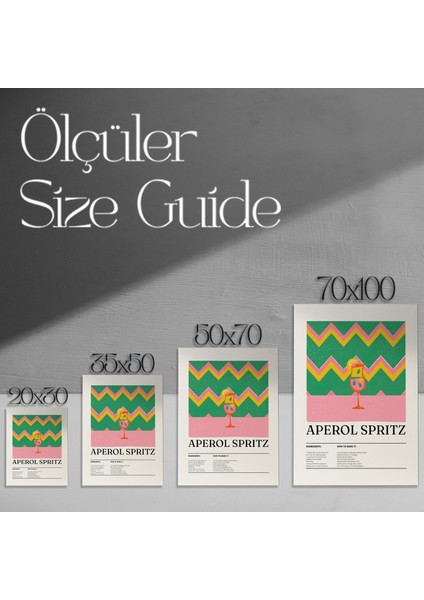 Aperol Spritz Kokteyli Tarzı Modern Illüstrasyon Tablosu modelleri