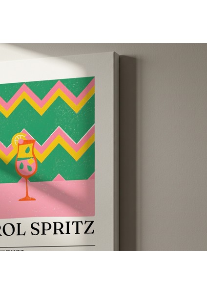 Aperol Spritz Kokteyli Tarzı Modern Illüstrasyon Tablosu indirimleri