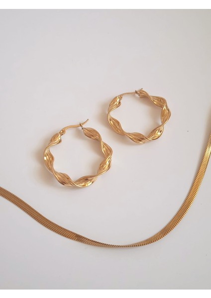 Çelik Sarmal Halka Küpe