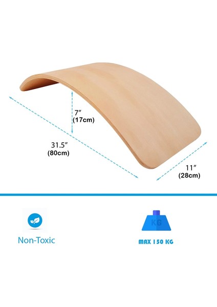 Ahşap Denge Tahtası Balance Board Doğal Ahşap Çocuk Oyuncak Oyun Tahtası indirimleri
