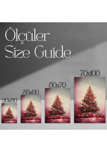 Kış Masalı Noel Ağacı Tablosu modelleri