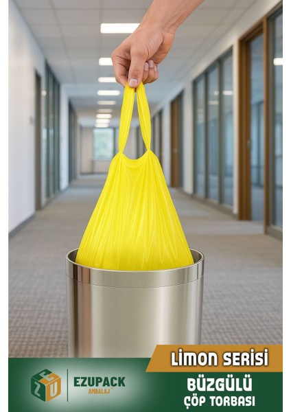 40 Lt ( 1 Paket ) Avantaj Paket Orta Boy Limon Kokulu Büzgülü Çöp Poşeti Çöp Torbası 10 Adet fırsatları
