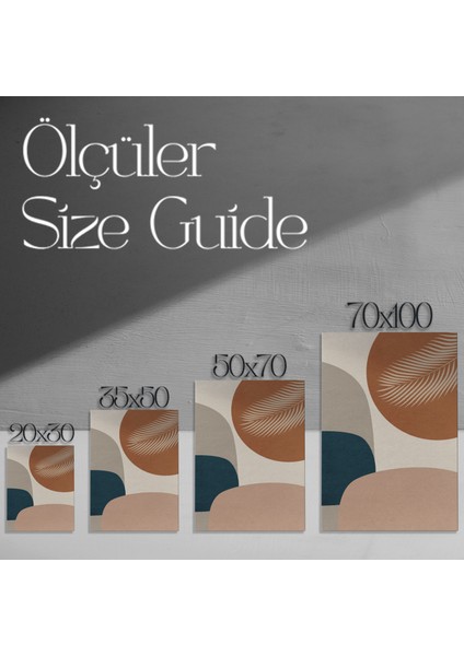 Soyut Minimalist Bitkisel Desen Tablosu modelleri