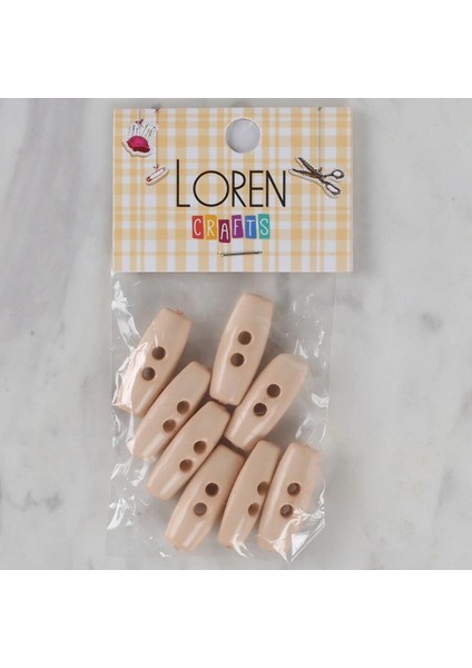 Loren Crafts Pudra Pembe 8 Li Çoban Düğmesi - 69