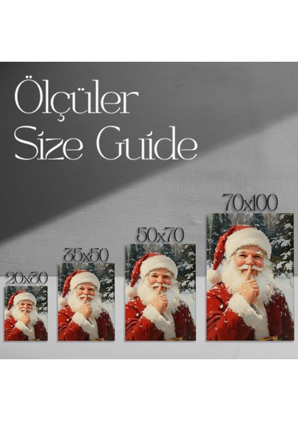 Noel Baba Portresi Tablosu modelleri