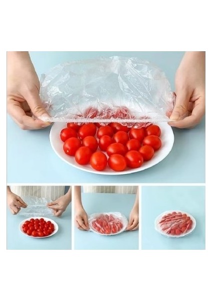 100 Adet Lastikli Pratik Tazeliği Koruyan Tencere ve Tabak Bonesi | Çok Amaçlı Kapak Gıda Bonesi modelleri