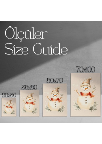 Sevimli Kar Adamı Noel Tablosu modelleri