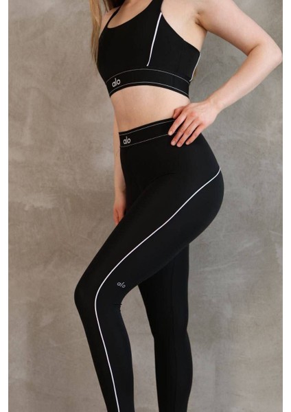 Siyah Renk Büstiyerli Taytlı Ikili Alt Üst Jogger Takım indirimleri