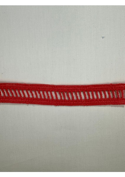 Güpür Merdiven Dantel Kırmızı 1 Metre fiyatları
